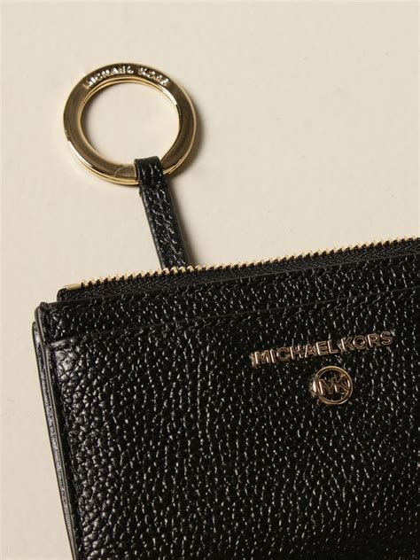 Black Brushed leather keyring .